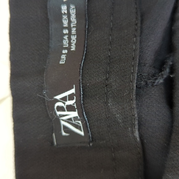 Zara High Rise Bootleg Twill Pant Black S Business casual classic office work - Picture 5 of 5